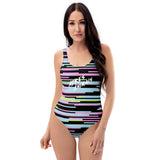 Digi-Stripe One-Piece Swimsuit